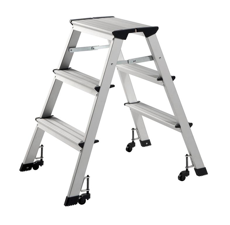 Alco Aluminijasta lestev s kolesi, 3 stopnice