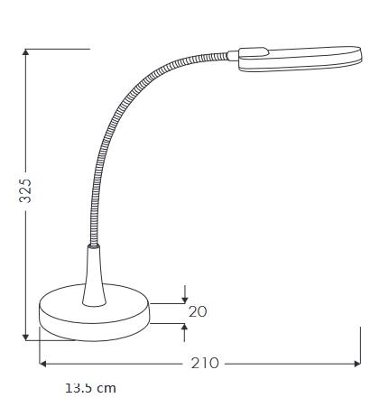 Alco Pisarniška LED svetilka 9081, srebrna