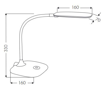 Alco Pisarniška LED svetilka 9082, siva