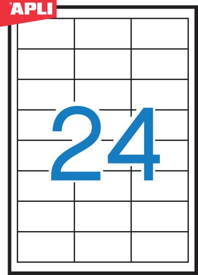 Apli Vrem. odp. nalepke, bele, 64,6 x 33,8 mm