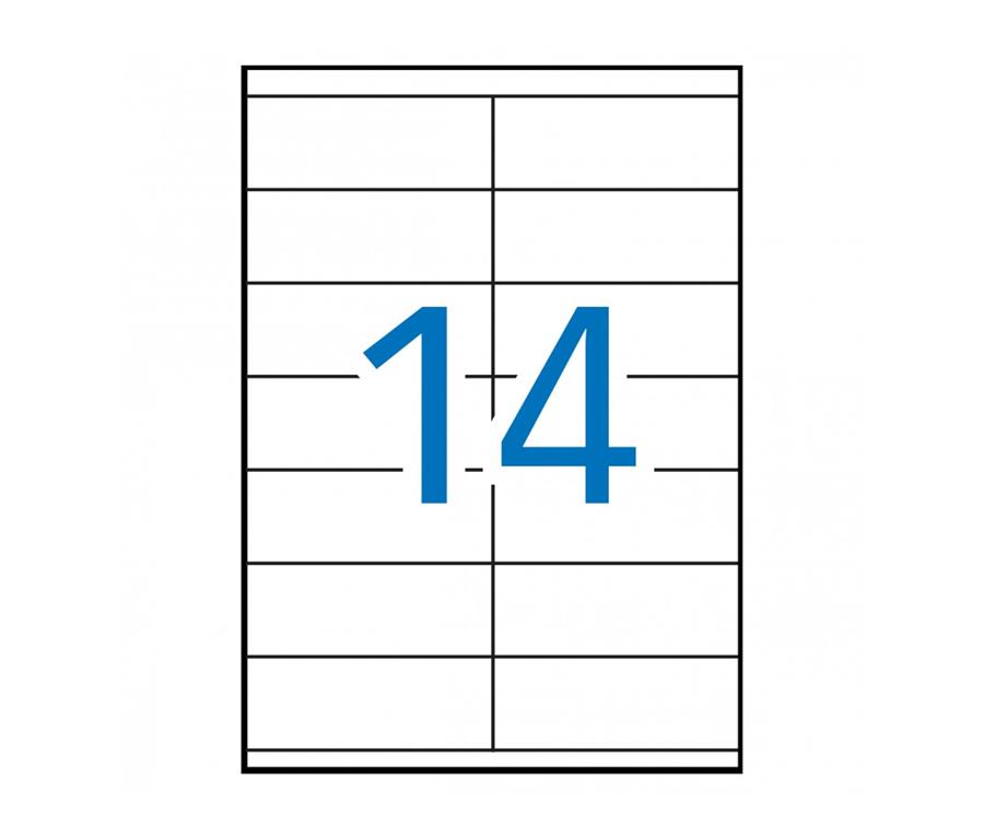 Apli Bele nalepke 105 x 40 mm, 14/stran