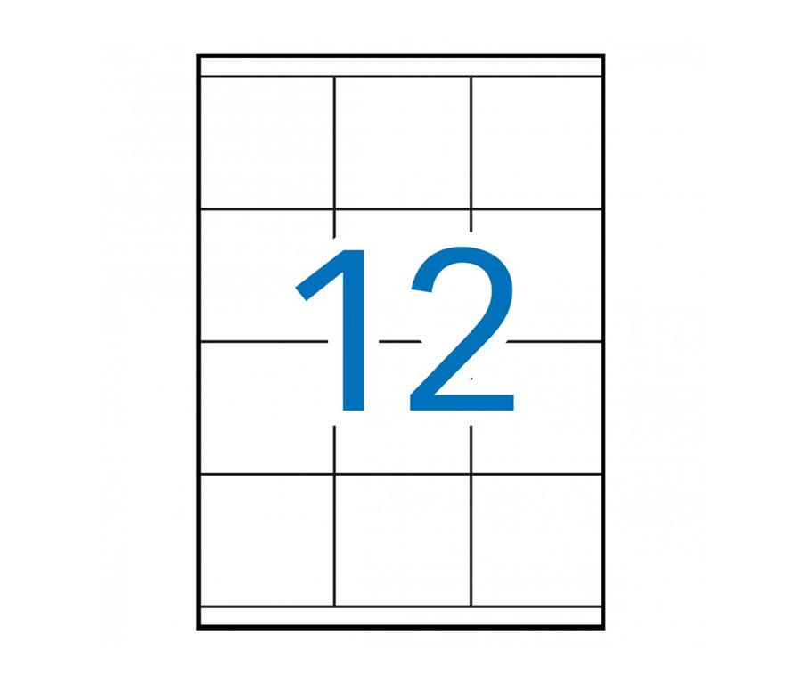 Apli Bele nalepke 70 x 67,7 mm, 12/stran