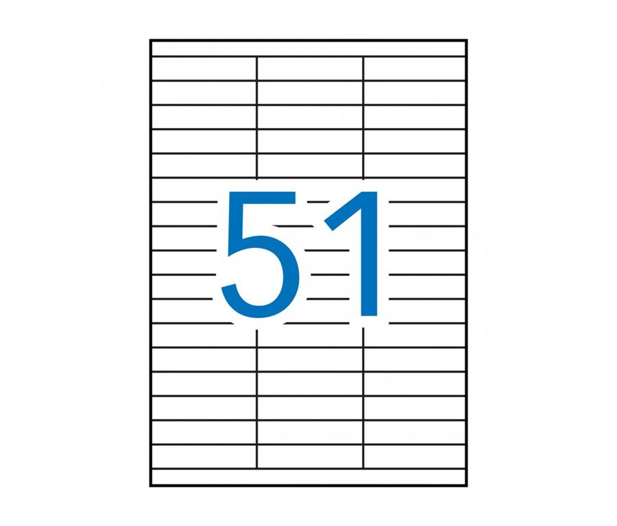 Apli Bele nalepke 70 x 16,9 mm, 51/stran