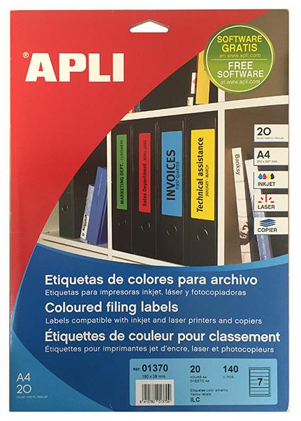 Apli Barvne nalepke, modre 190 x 61 mm