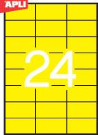 Apli Barvne nalepke, rumene 70 x 37 mm
