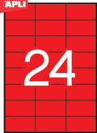 Apli Barvne nalepke, rdeče 70 x 37 mm