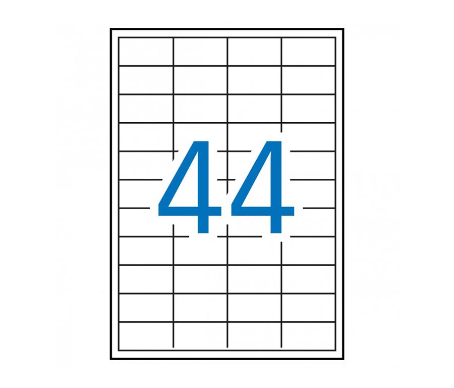 Apli Bele nalepke 48,5 x 25,4 mm, 44/stran