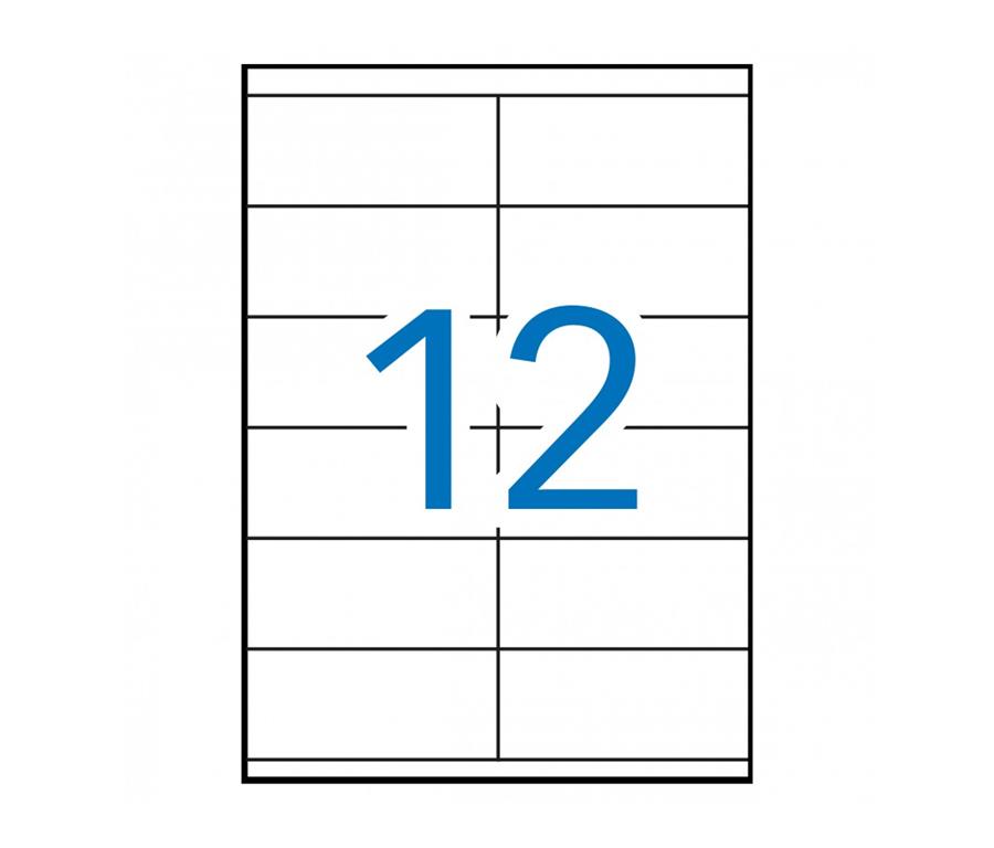 Apli Bele nalepke 105 x 48 mm, 12/stran