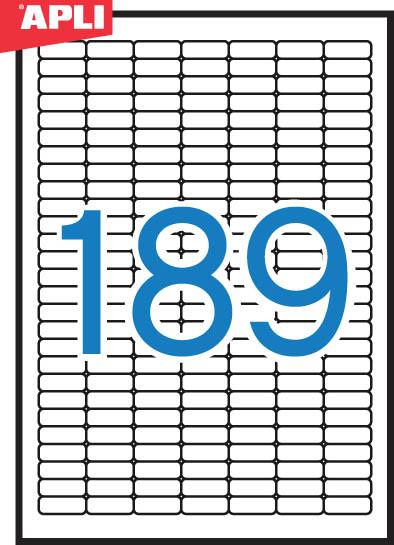 Apli Odstranljive nalepke, 25,4 x 10 mm