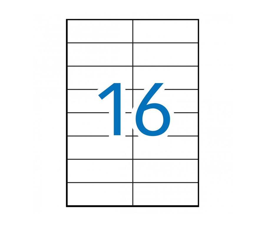 Apli Bele nalepke 105 x 37 mm, 16/stran