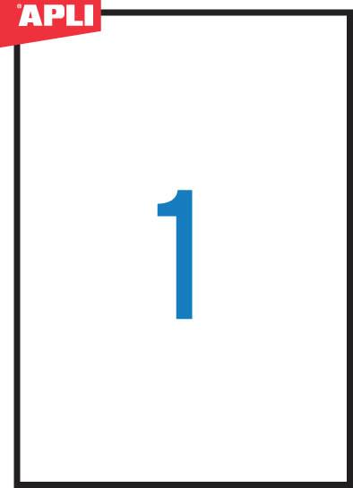 Apli Vrem. odp. nalepke, bele, 210 x 297 mm