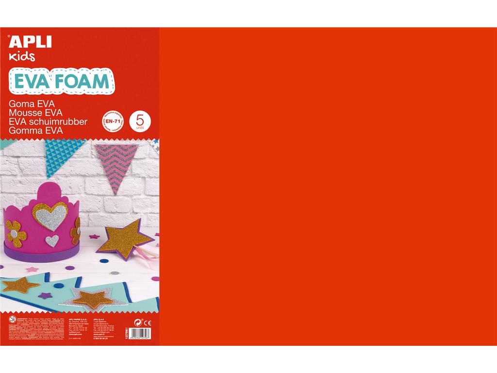 Apli Penasta guma rdeča 400x600x2mm 5 kos