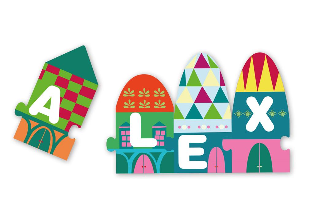 Apli Sestavljanka mala hiša z abecedo, 40 kos