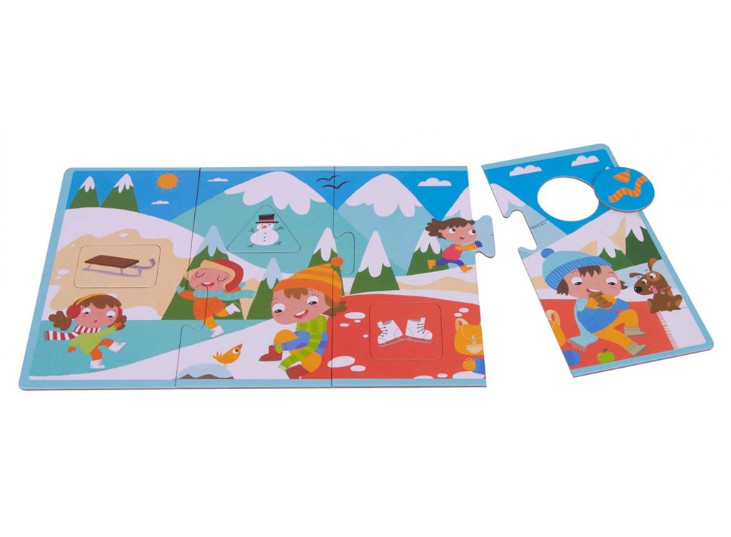 Apli Sestavljanka letni časi, 4x4 kos