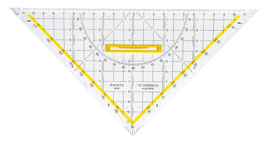 Aristo Geo-trikotnik z držalom, 25 cm