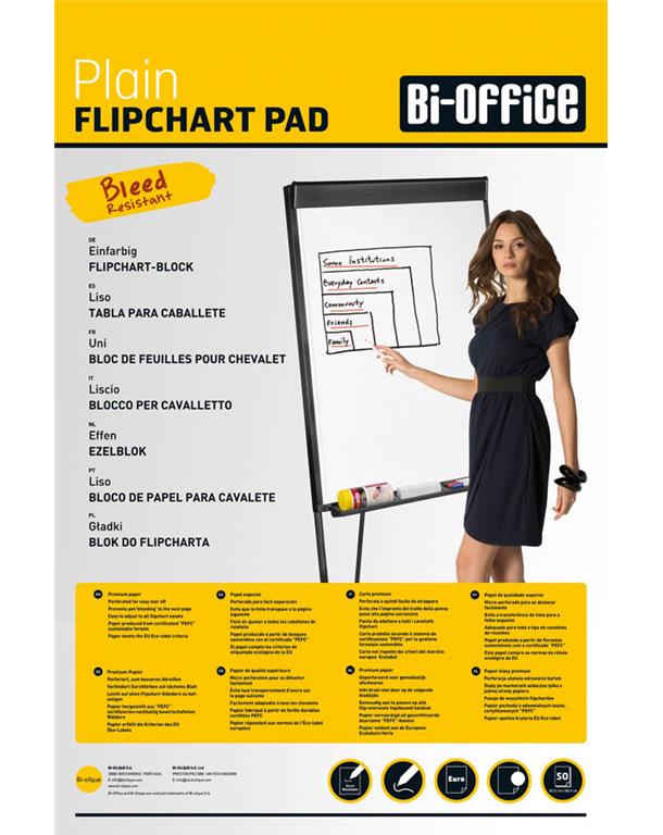 Bi-Office Blok za belo tablo 70g, 50 listov