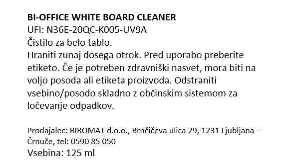 Bi-Office Čistilo za belo tablo 125 ml