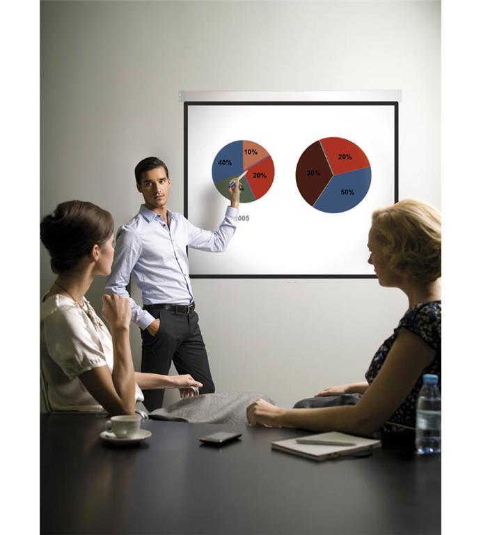 Bi-Office Projekcijsko platno stensko 150 x 150 cm