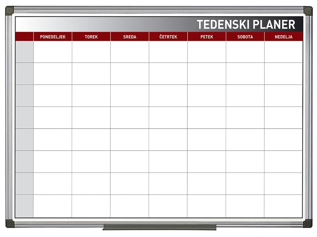Bi-Office Planer tedenski, 60 x 90 cm