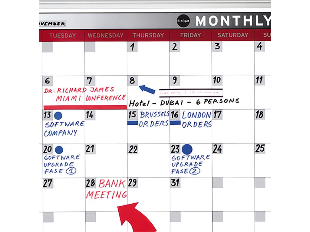 Bi-Office Planer mesečni, 60 x 90 cm