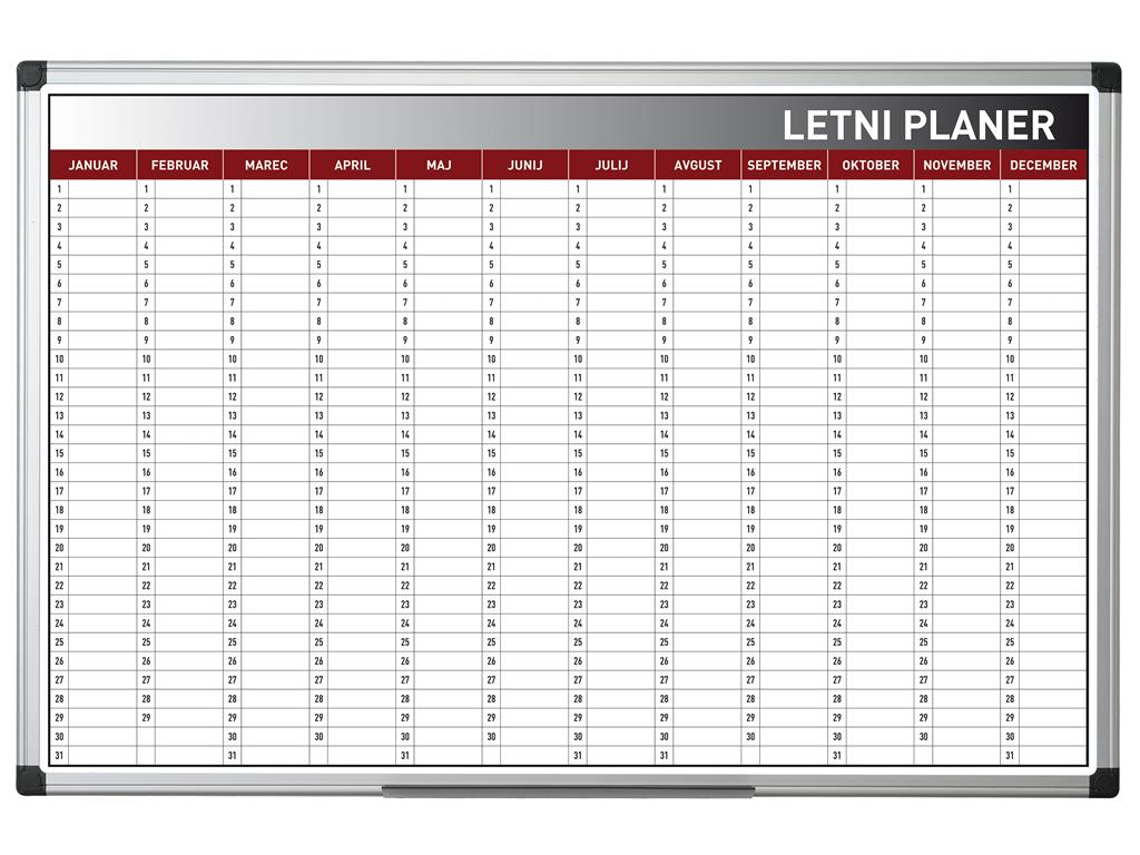 Bi-Office Planer letni, 60 x 90 cm