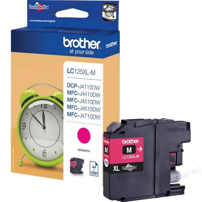 Brother Kartuša LC125XLM, magenta, 1200 strani