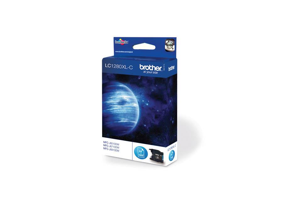 Brother Kartuša LC1280XLC, cyan, 1.200 strani