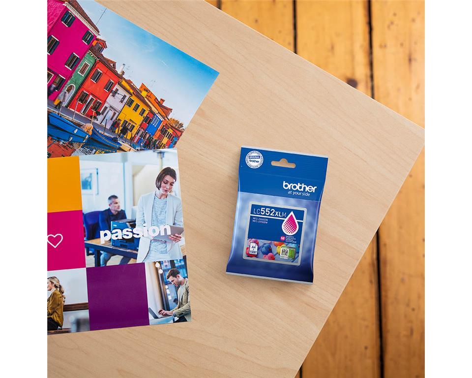 Brother Kartuša LC552XLM, magenta, 1.500 strani