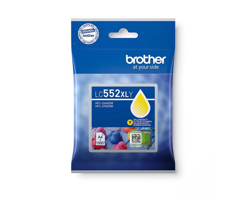 Brother Kartuša LC552XLY, yellow, 1.500 strani