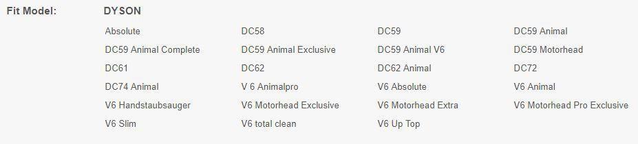 CoreParts Baterija za Dyson sesalnik 54.00Wh 21.6V