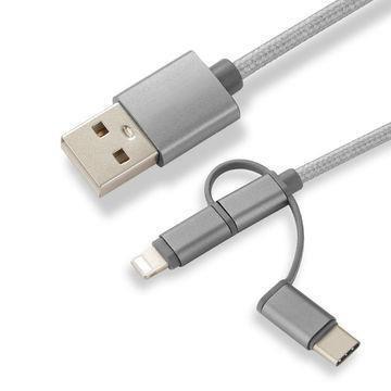 CoreParts 3-v-1 adapter - polnilni kabel Micro USB