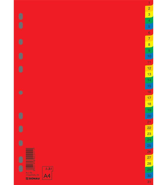 Donau Ločilni listi 1-31 barvni, PP