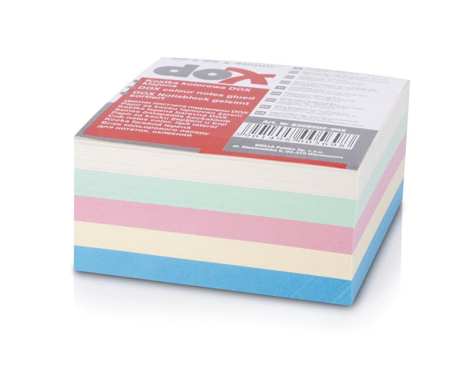 OFFICE PRODUCTS Kocka blok lepljena 85x85mm pastel