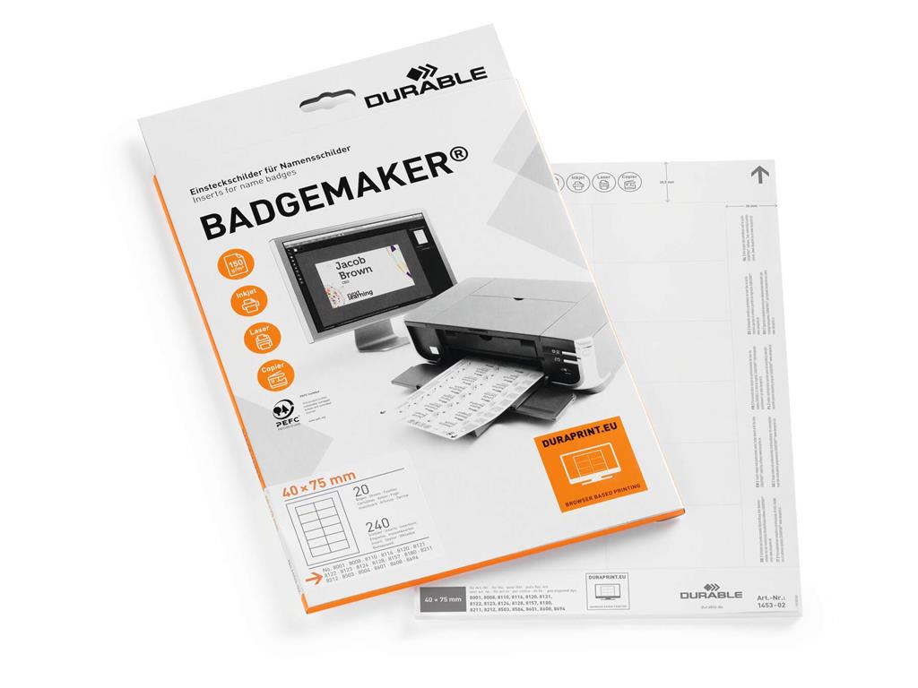 Durable Vložni listi za identifikacijske kartice