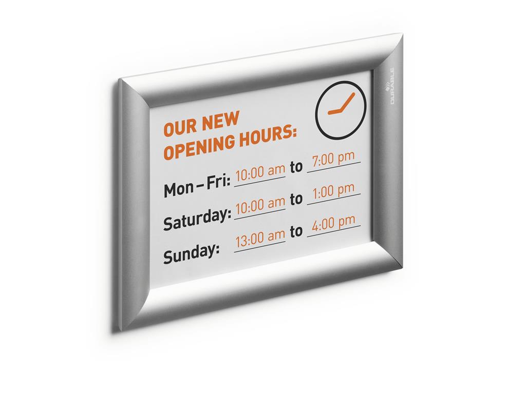 Durable Aluminijast okvir Snap A5, srebrn