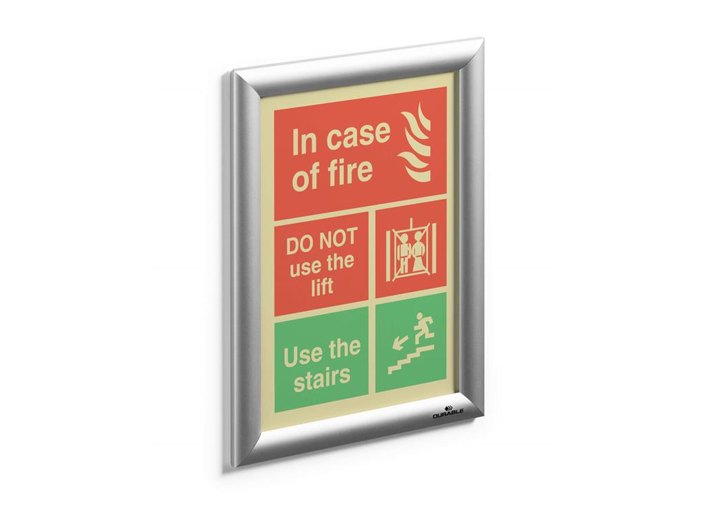 Durable Aluminijast okvir Snap A4, srebrn