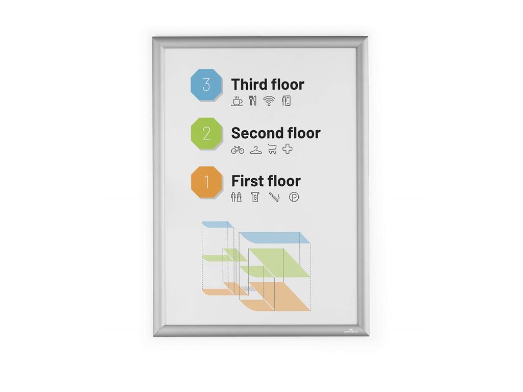  Aluminijast okvir Snap A2, srebrn