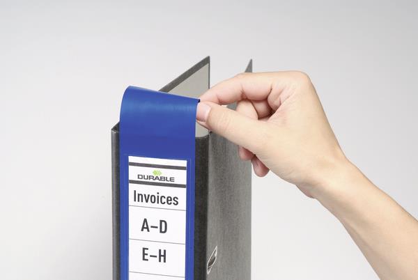 Durable Etiketa za registrator ORDOFIX, modra