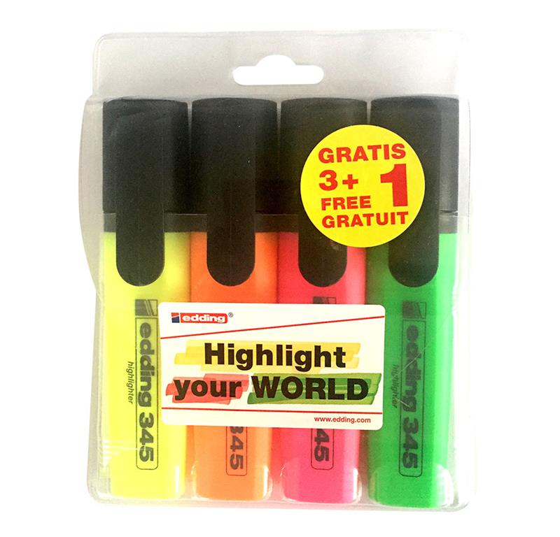 Edding Tekst marker E-345, set 4