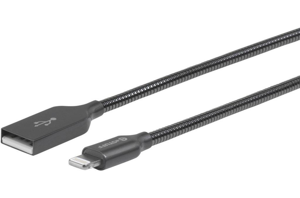 eSTUFF Lightning kabel MFI 0,5m Gunmetal
