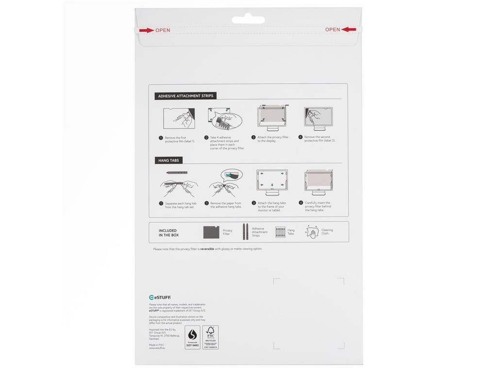 eSTUFF Edge Privacy Filter 16"" 16:10