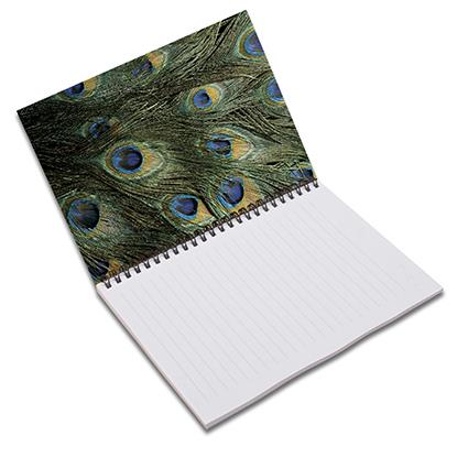 Klipko Zvezek s spiralo A4, črtast, pav