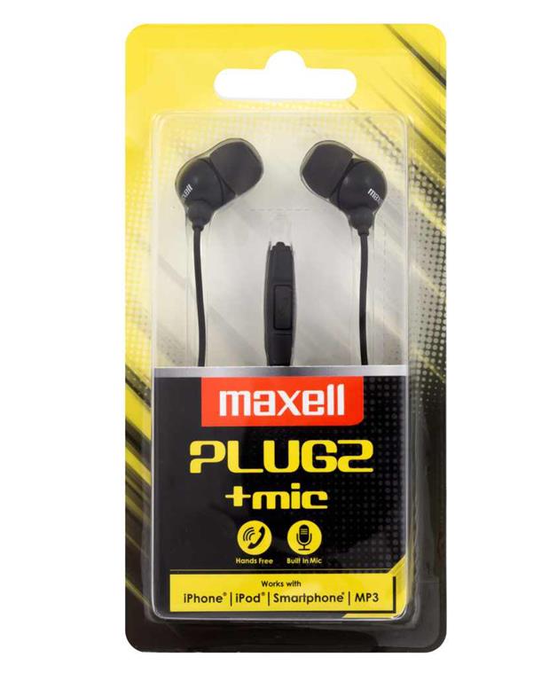 Maxell Slušalice PLUGZ MIC crne