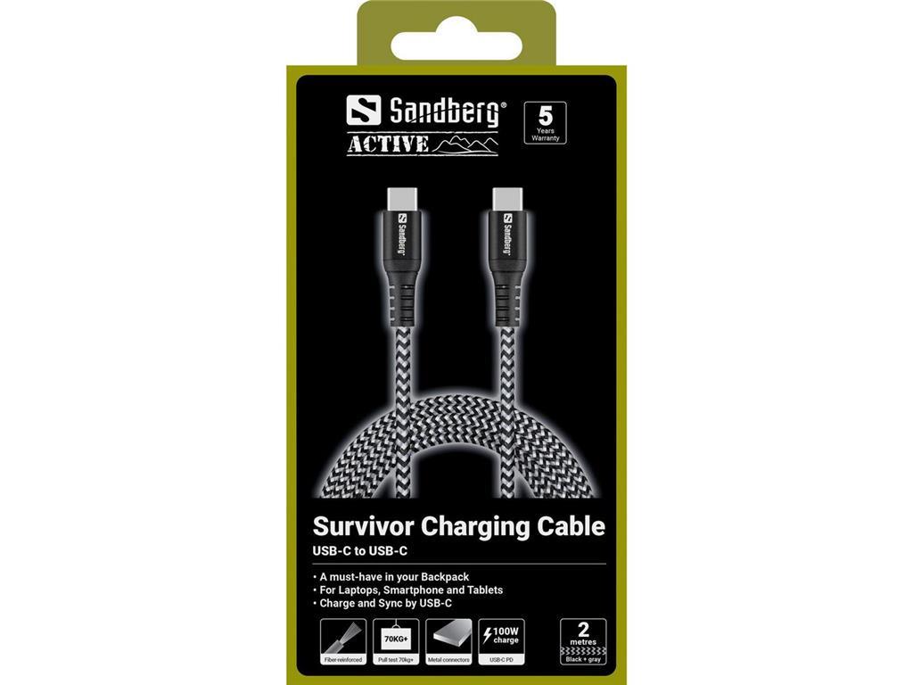 Sandberg Survivor USB-C Cable 2M 100W