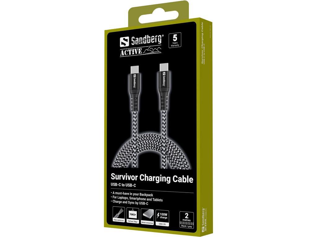 Sandberg Survivor USB-C Cable 2M 100W