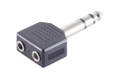 MicroConnect Adapter 6.3mm - 2X3.5mm M-F