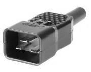 MicroConnect IEC napojni adapter C20 utikač