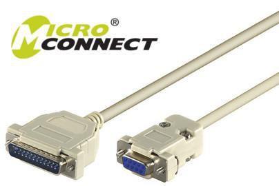 MicroConnect Serial Kabel DB9-DB25 3M F/M