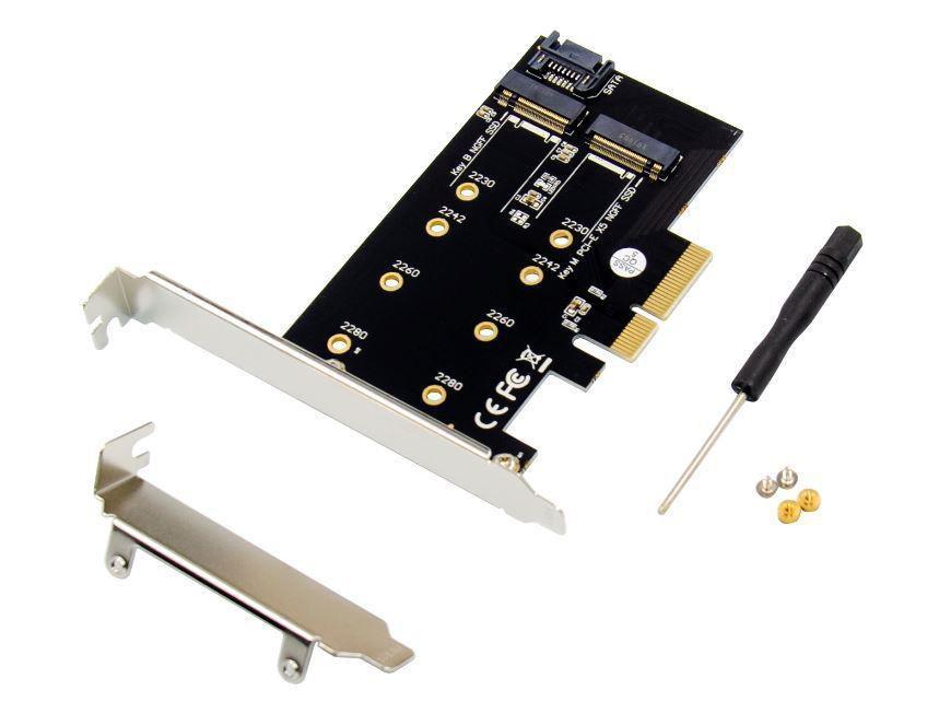 MicroConnect PCIe x4 M.2 B & M ključ NVMe