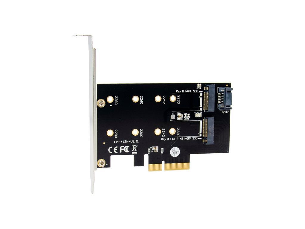 MicroConnect PCIe x4 M.2 B & M ključ NVMe